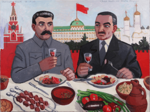 "Сталин и Микоян" Автор картины Зоя Черкасская